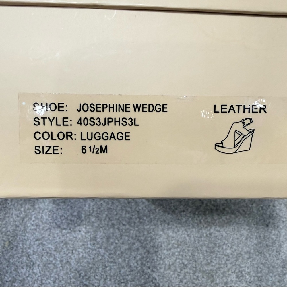 Michael Kors Josephine wedge leather platform sandals size 6.5 - Picture 15 of 16